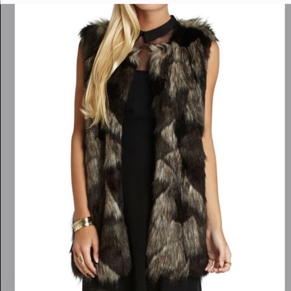 BCBGeneration Faux Fur Vest XS
